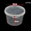 سطل ماکروویوی گرد 750 سی سی شفاف-ابعاد