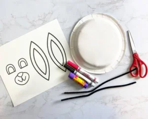 کاردستی خرگوش با ظرف یکبار مصرف-آموزش ساخت مرحله اول