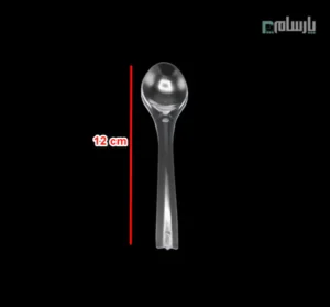 قاشق یکبار مصرف نسکافه مدل کیان شفاف-ابعاد