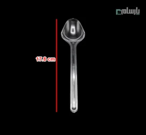 قاشق یکبار مصرف الماس شفاف-ابعاد
