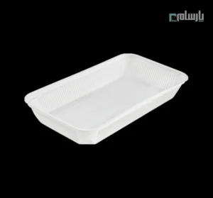 ظرف گیاهی یکبار مصرف کبابی طرح آلومینیوم آملون