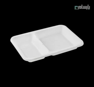 ظرف گیاهی یکبار مصرف دو خانه آملون