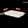 باکس یکبار مصرف 6 خانه مستطیل-پت-ابعاد
