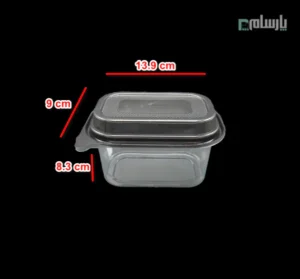 ظرف یکبار مصرف کاپ کیک مستطیل زیره مشکی-پت-ابعاد