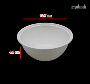 کاسه یکبار مصرف گیاهی صدفی خورشتی ۳۰۰ سی سی آملون | خرید مستقیم 🛒 ارسال سریع 🚚ابعاد