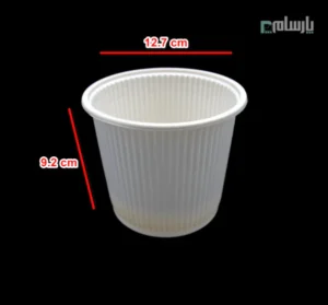 سطل یکبار مصرف گیاهی ۸۰۰ سی سی آملون-ابعاد