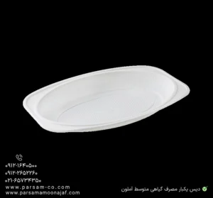 دیس یکبار مصرف گیاهی متوسط آملون-زاویه دیگر