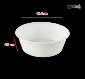 کاسه گیاهی خورشتی یکبار مصرف ۱۳۰۰ سی سی آملون-ابعاد