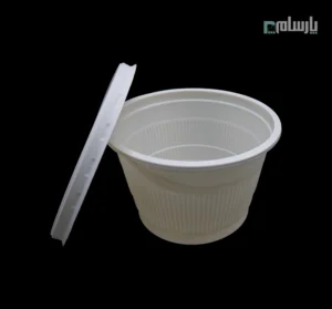 سطل یکبار مصرف گیاهی ۱۰۰۰ سی سی سایز متوسط آملون-زاویه دیگر