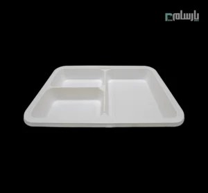 ظرف یکبار مصرف گیاهی سه خانه آملون-زاویه دیگر