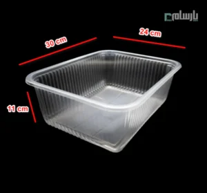 ظرف پروتئینی شفاف پلی پرو ابعاد 11×24×30-ابعاد