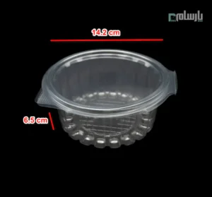 ظرف یکبار مصرف اطلسی 500 سی سی-پت-ابعاد