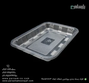ظرف بسته بندی پروتئینی شفاف ابعاد 3×18×25.5-زاویه دیگر