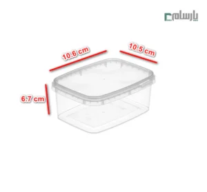 ظرف یکبار مصرف مایکروویو 760 سی سی شفاف-ابعاد