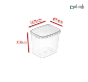 ظرف یکبار مصرف ماکروویو ۵۶۰ سی سی شفاف-ابعاد