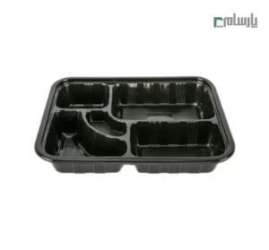ظرف یکبار مصرف پنج خانه مشکی مهرپارسا کد 503