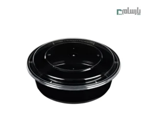 ظرف یکبار مصرف هات دليوری (گرد) 900 سی سی مشکی