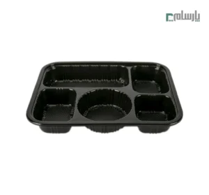 ظرف یکبار مصرف پنج خانه مشکی کد 502 مهرپارسا