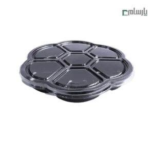 ظرف یکبار مصرف مشکی هفت خانه مهرپارسا کد M7