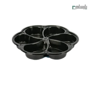 ظرف یکبار مصرف مشکی 6 خانه مهرپارسا کد M6