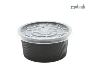 ظرف خورشتی یکبار مصرف مشکی مهرپارسا کد ST350 – 🍱 ظرف خورشتی مشکی مهرپارسا | ظرف تکنفره مقاوم