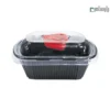 ظرف یکبار مصرف کد 608 مهرپارسا با درب کاپ سس – 🥗 ظرف مشکی 608 مهرپارسا | همراه درب کاپ سس