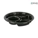 ظرف یکبار مصرف مشکی چهار خانه مهرپارسا کد FT124 – 🍱 ظرف چهارخانه مشکی مهرپارسا | کاربردی و مقاوم