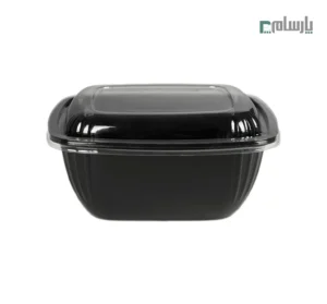 ظرف یکبار مصرف مشکی سالاد کد M600 مهرپارسا – 🥗 ظرف سالاد مشکی M600 مهرپارسا | مقاوم و بهداشتی