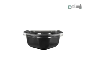 ظرف سس کاپ یکبار مصرف مثلثی مشکی مهرپارسا – 🥫 کاپ سس مثلثی مشکی مهرپارسا | مناسب بستهبندی سس