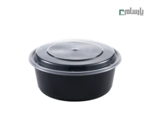 ظرف یکبار مصرف هات دليوري (گرد) 1500سی سی مشکی