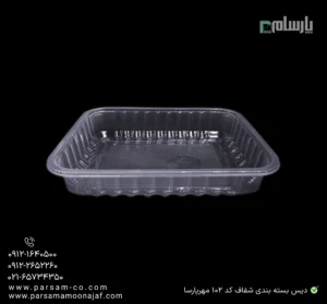 دیس بسته بندی شفاف کد 102 مهرپارسا – 📦 دیس بستهبندی شفاف 102 مهرپارسا | سبک و بهداشتی-زاویه دیگر