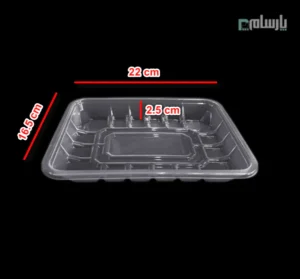 دیس شفاف یکبار مصرف مهرپارسا کد 304-ابعاد