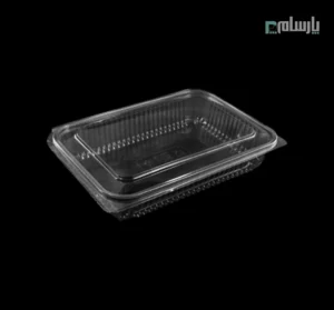 ظرف یکبار مصرف دلی 1200 سی سی مستطیل شفاف پریما - 📦 ظرف دلی مستطیلی شفاف 1200 سی سی بزرگ