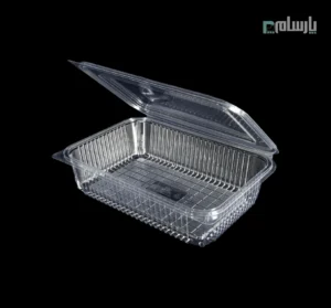 ظرف یکبار مصرف دلی 1500 سی سی مستطیل شفاف پریما - 📦 ظرف دلی بزرگ مستطیلی شفاف 1500 سی سی