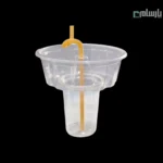 ظرف و لیوان یکبار مصرف اسنک هولدر (لوکاپ) بزرگ شفاف آیاتای – 🥤 مناسب برای سرو همزمان نوشیدنی و اسنک | کاربردی، شیک و باکیفیت