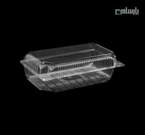 ظرف یکبار مصرف لانچ بلند مستطیل شفاف پریما - 🍱 ظرف لانچ بلند مستطیلی شفاف مقاوم