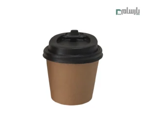 لیوان یکبار مصرف کاغذی 120 سی سی تک جداره کرافت – ☕ لیوان کرافت قهوهای کوچک مناسب اسپرسو و نوشیدنیهای داغ