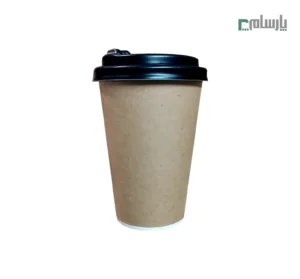 لیوان یکبار مصرف کاغذی سه جداره صاف کرافت 360 سی سی – ☕ لیوان کرافت سهجداره مقاوم مناسب قهوه، چای و نوشیدنیهای داغ