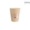 لیوان یکبار مصرف 360 سی سی کرکره‌ای نقره‌کوب اسپرسو – ☕ طراحی کرکره‌ای براق و خاص، مناسب سرو اسپرسو و نوشیدنی‌های گرم