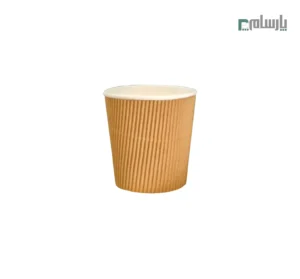 لیوان یکبار مصرف کاغذی 220 سی سی سهجداره اف فلوت – ☕ لیوان مقاوم با دیواره سهلایه موجدار برای حفظ حرارت نوشیدنیهای داغ و جلوگیری از سوختن دست