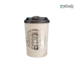 لیوان یکبار مصرف کاغذی 360 سی سی کرکره‌ای استارباکس نقره‌کوب – ☕ لیوان لوکس با طرح استارباکس و روکش نقره‌ای براق، مناسب سرو قهوه و نوشیدنی‌های گرم خاص
