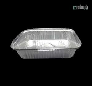ظرف یکبار مصرف آلومینیومی سه پرس قرمز پارسه کد 116