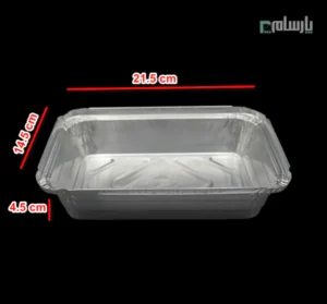ظرف یکبار مصرف آلومینیومی تک پرس ویژه کد 105-ابعاد