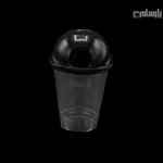 لیوان یکبار مصرف کلاسیک 350 سی سی درب حبابی دهانه 95 مشکی بدون پانچ