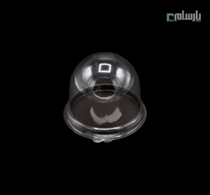 کاپ کیک گرد یکبار مصرف رویه شفاف و زیره قهوه ای-پت