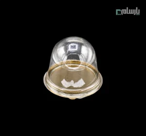 کاپ کیک گرد یکبار مصرف رویه شفاف و زیره طلایی شفاف-پت