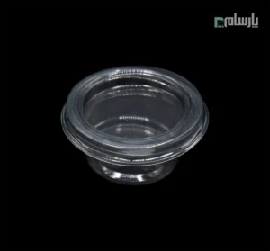 ظرف سس خوری یکبار مصرف 50 سی سی درب دار شفاف-پت