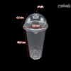 لیوان یکبار مصرف کلاسیک 550 سی سی درب حبابی شفاف دهانه 95 پانچ دار-ابعاد