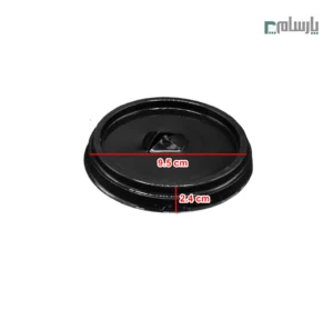 لیوان یکبار مصرف کلاسیک 400 سی سی درب تخت دهانه 95 مشکی پانچ دار-ابعاد درب تخت پانچ دار